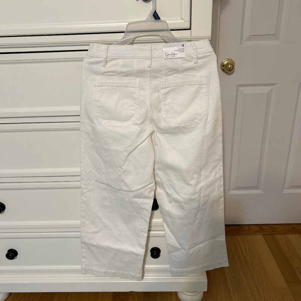 Crop wide leg jean